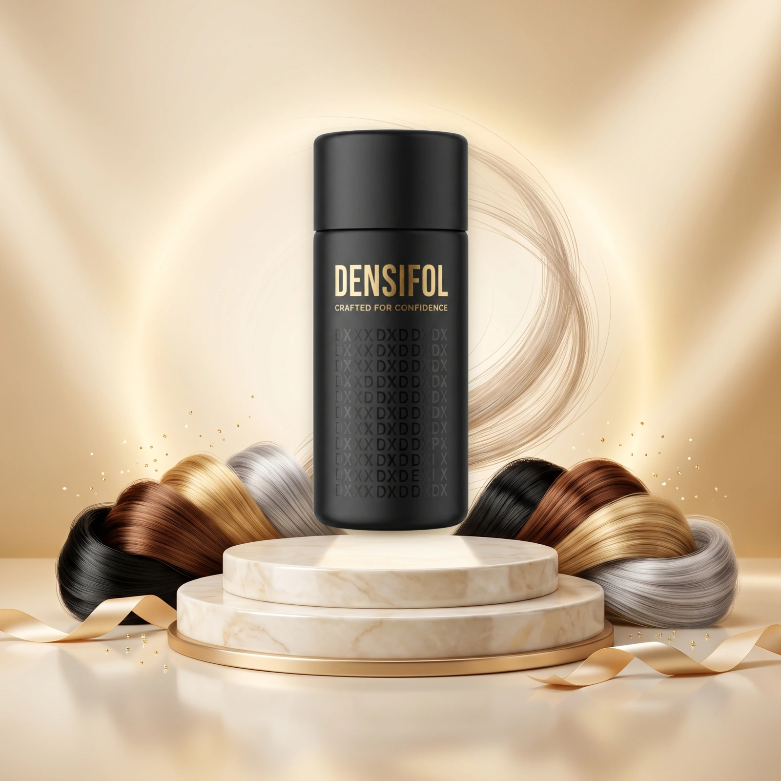 Densifol keratin hair fibres with the eight shades