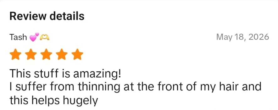Densifol customer review from TikTok Shop