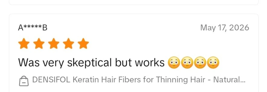 Verified Densifol customer review