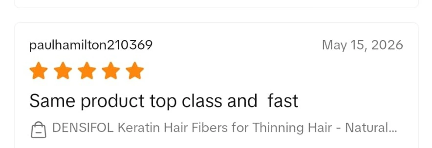 Verified Densifol customer review