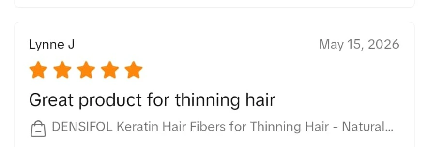 Verified Densifol customer review
