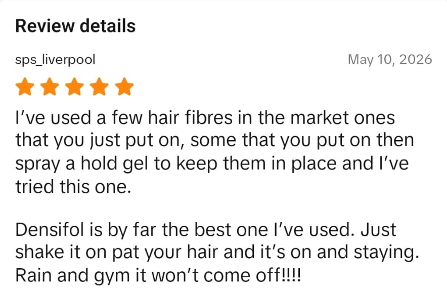 Verified Densifol customer review